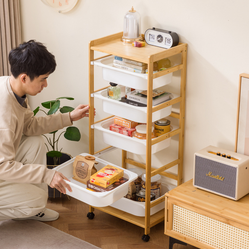 Food Storage Xl - Wielopoziomowy mobilny wózek do przechowywania, regał