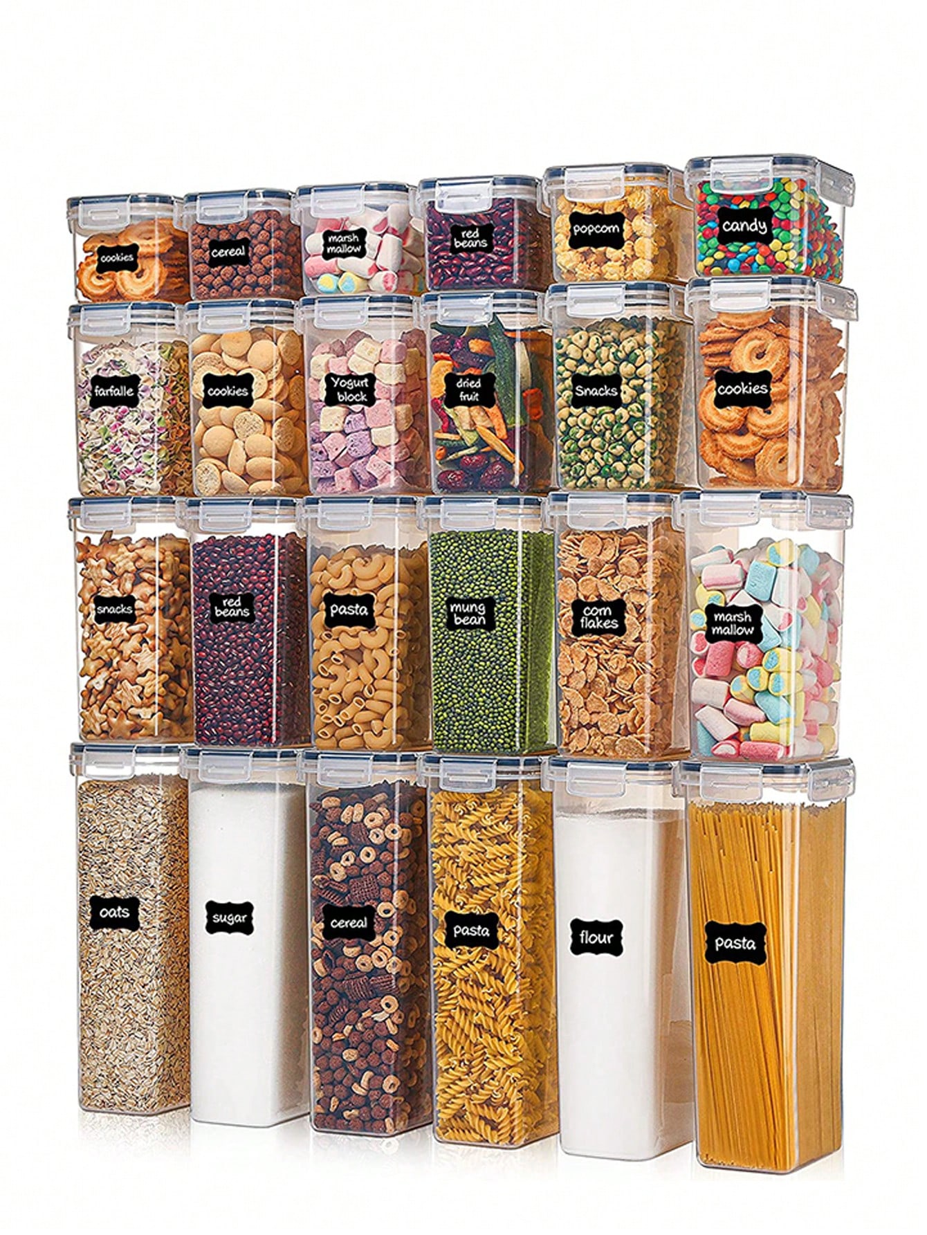 Food Storage With Lock - 48 szt. Hermetycznych pojemników do przechowywania