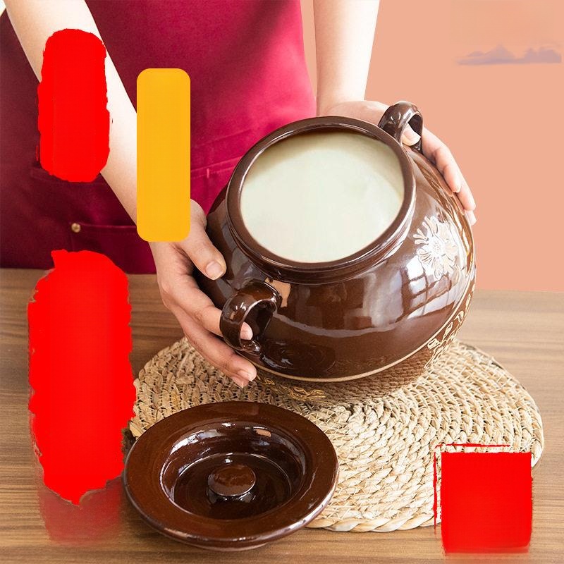 Food Storage And Temperature - Tradycyjny chiński ceramiczny słoik na tłuszcz