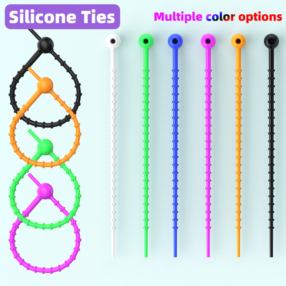 Food Storage Silicone Bags - Silikonowy Organizer Kabli Wielokrotnego Użytku, Skręcacz,