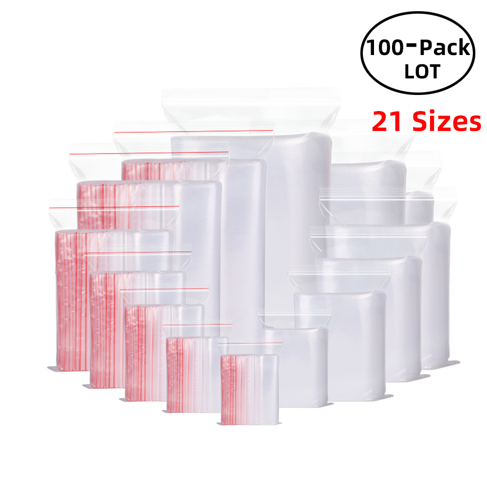 Food Storage With Lock - 100 sztuk/paczka zamykane torby z zamkiem