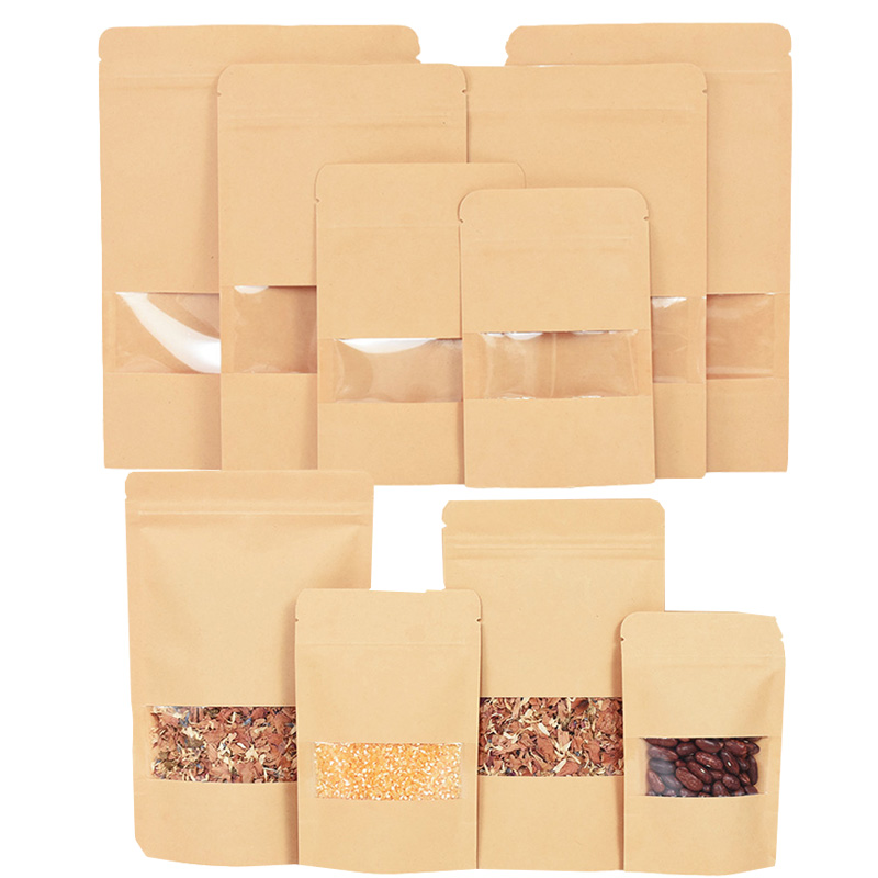 Food Storage With Lock - 20/50szt Kraft Paper Zip Lock Bags