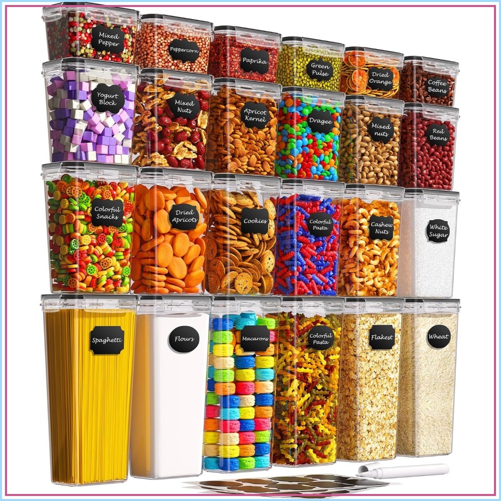 Food Storage Plastic Container - 24 szt. Hermetyczne pojemniki do przechowywania
