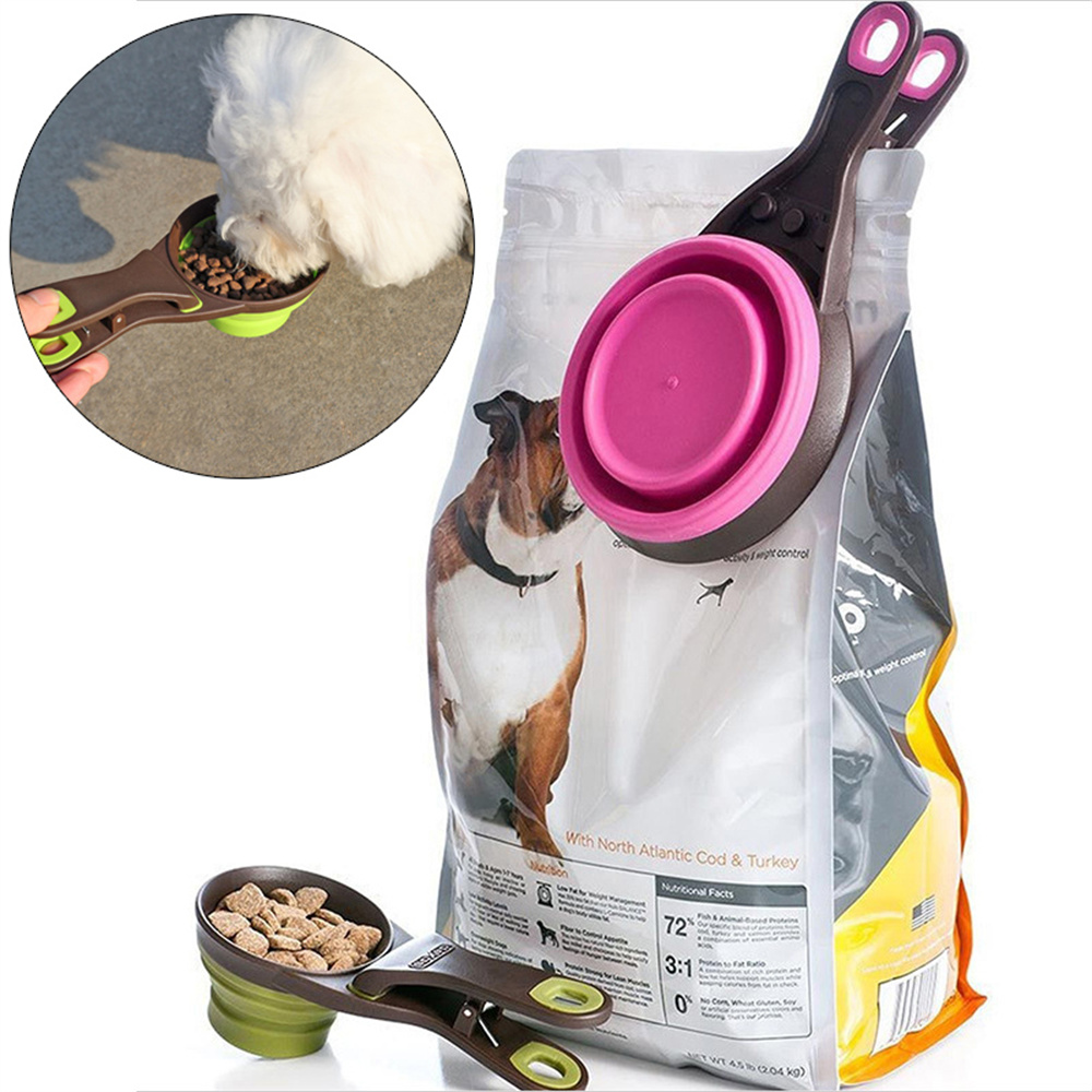 Food Storage Silicone Bags - Przenośna Składana Silikonowa Łyżka do Karmy