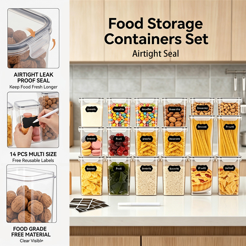 Zestaw pojemników na makaron o – Food Storage With Lock recenzja i cena