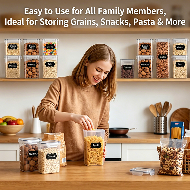 Zestaw pojemników na makaron o – Food Storage With Lock recenzja i cena