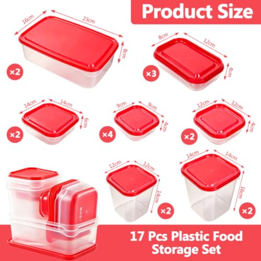 17-częściowy zestaw plastikowy – Food Storage Plastic Container recenzja i cena