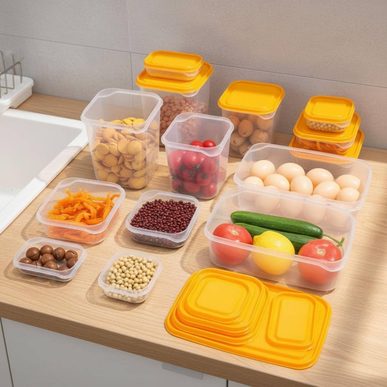 17-częściowy zestaw pojemników – Food Storage Plastic Container recenzja i cena