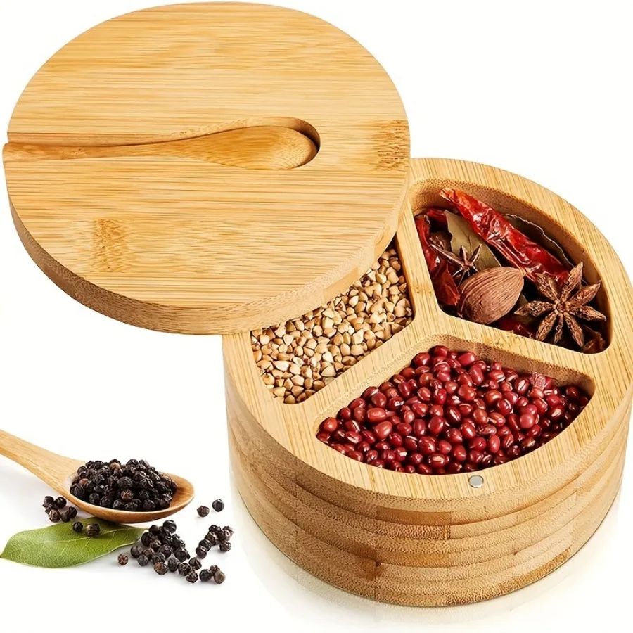 Bambusowa łyżka z drewna, słoi – Herb Keeper Container recenzja i cena