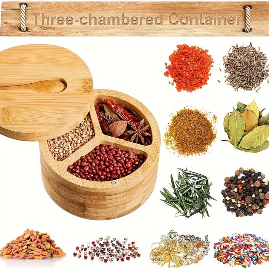 Bambusowa łyżka z drewna, słoi – Herb Keeper Container recenzja i cena