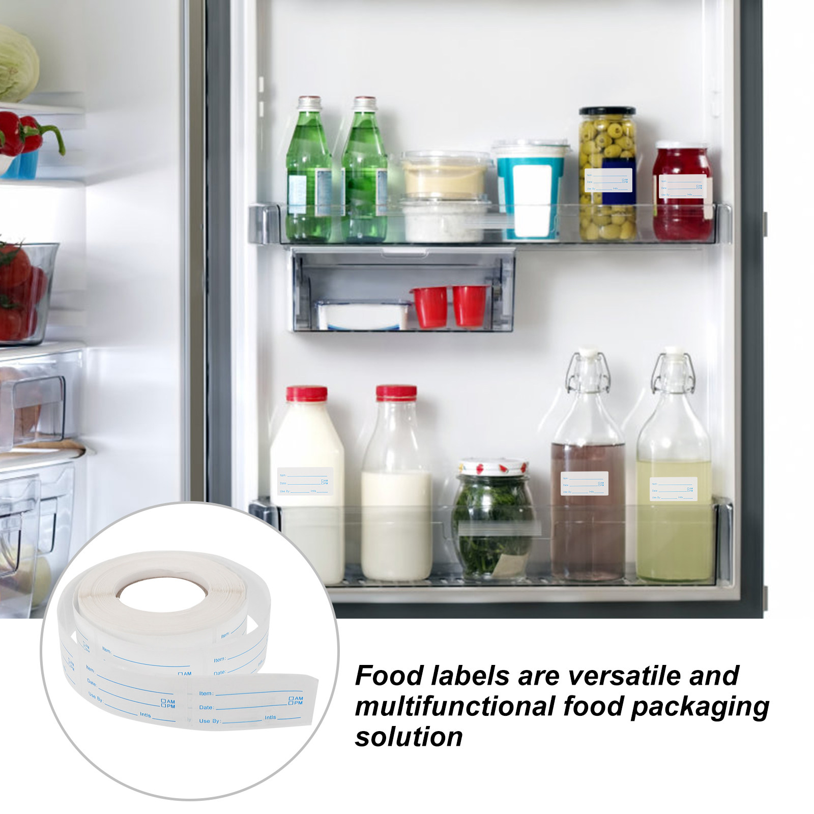 1 rolka naklejek z datami, ety – Food Storage Label recenzja i cena