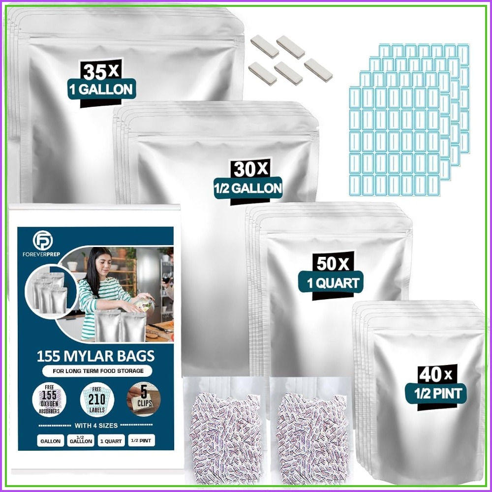 155 torebek mylarowych z 155 p – Food Storage Label recenzja i cena
