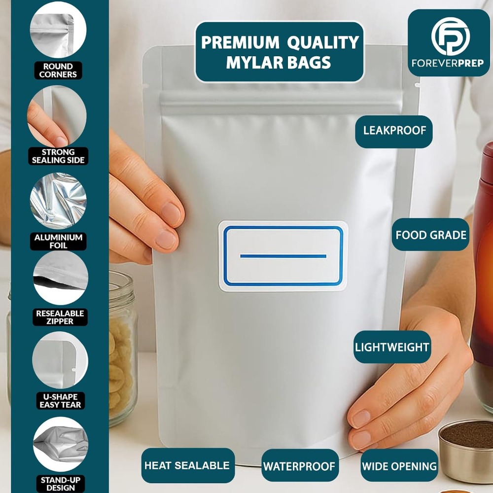 155 torebek mylarowych z 155 p – Food Storage Label recenzja i cena