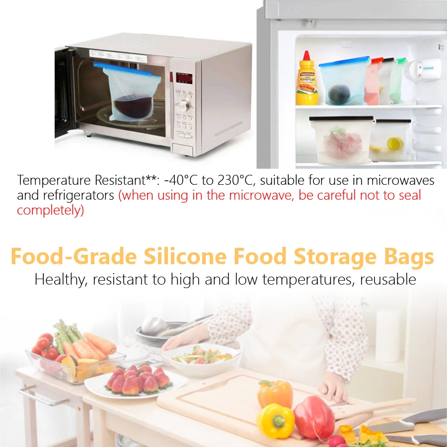 Wielorazowa silikonowa torba d – Food Storage Silicone Bags recenzja i cena