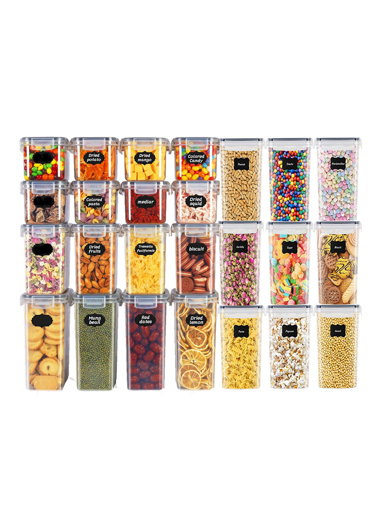 48 sztuk, szczelne pojemniki d – Food Storage Label recenzja i cena